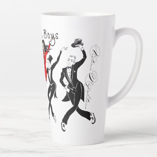 Bonjour, Garçons Latte Mug (Droite)