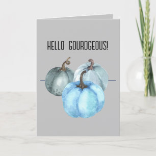 Bonjour Gourde 5" x 7" Carte de vacances pliée