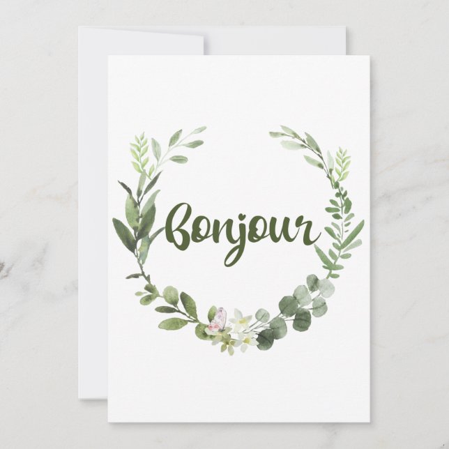 Bonjour Hello French (Front)