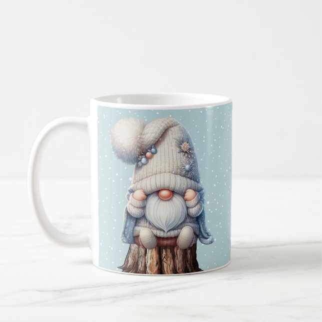 Bonjour Hiver Gnome Café Mug (Gauche)