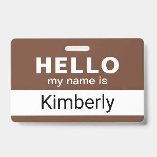 Bonjour, je m'appelle - Badge personnalisé pour em