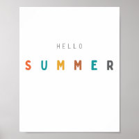 bonjour l'été. Poster et impression