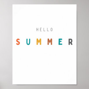 bonjour l'été. Poster et impression
