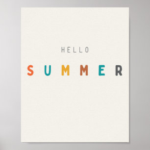 bonjour l'été. Poster et impression