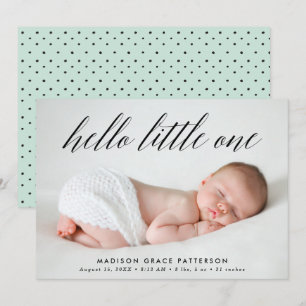 Bonjour Little One   Faire-part de naissance photo