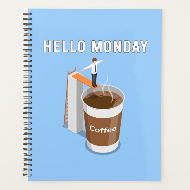 Bonjour lundi ne peut pas obtenir assez de café (Devant)