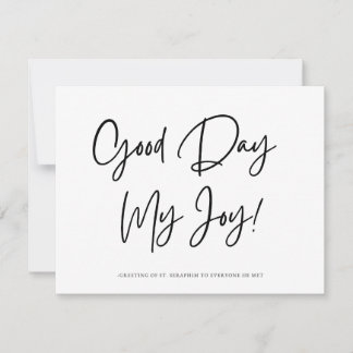 Bonjour Ma Joie ! Carte pour notes plat