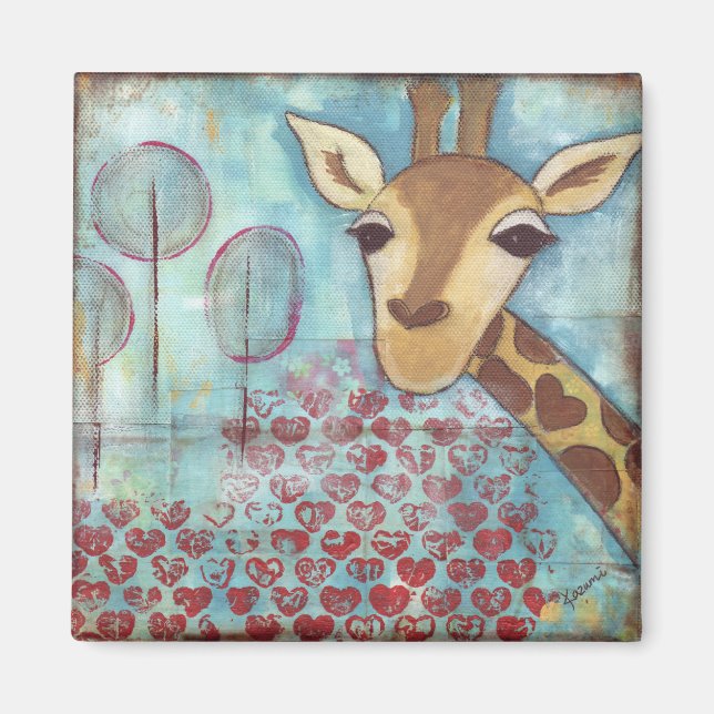 Bonjour ~ Magnet de girafe (Devant)