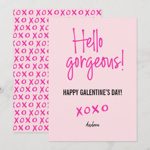 Bonjour magnifique carte rose de la Saint-Valentin
