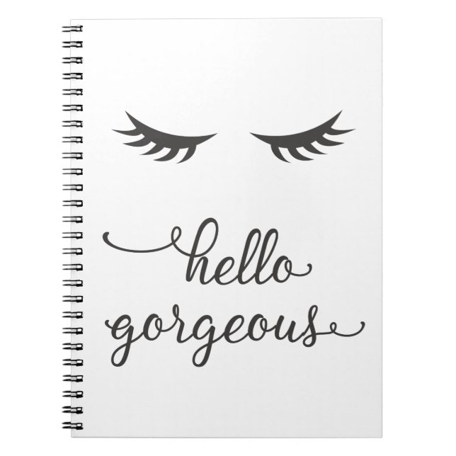 Bonjour magnifique (cils) dans le carnet (Devant)