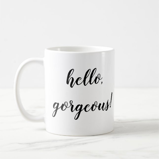 bonjour magnifique mug (Gauche)