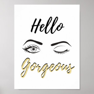 Bonjour Magnifique ! - Poster mural motivant
