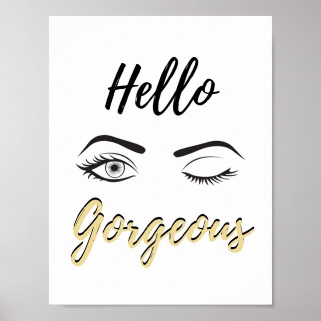 Bonjour Magnifique ! - Poster mural motivant (Devant)