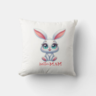 Bonjour Maman Coussin – Cute Bunny Nursery Coussin
