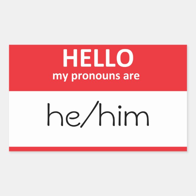 BONJOUR mes pronoms sont il/lui Sticker (Devant)