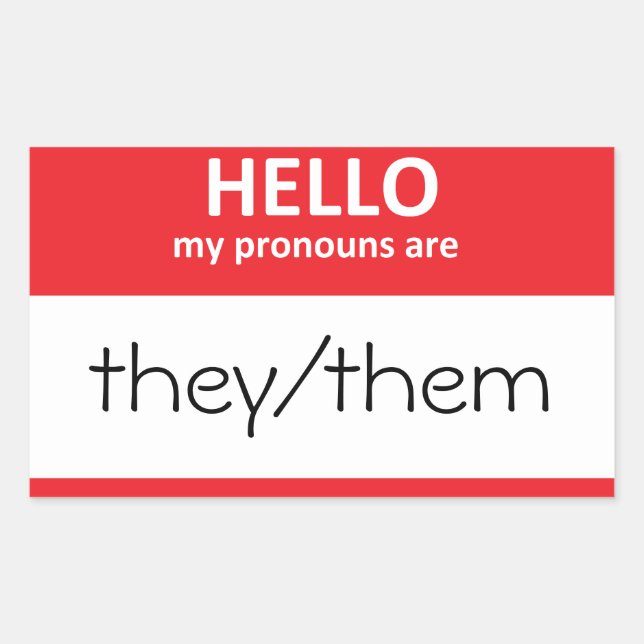 BONJOUR mes pronoms sont ils/eux Sticker (Devant)
