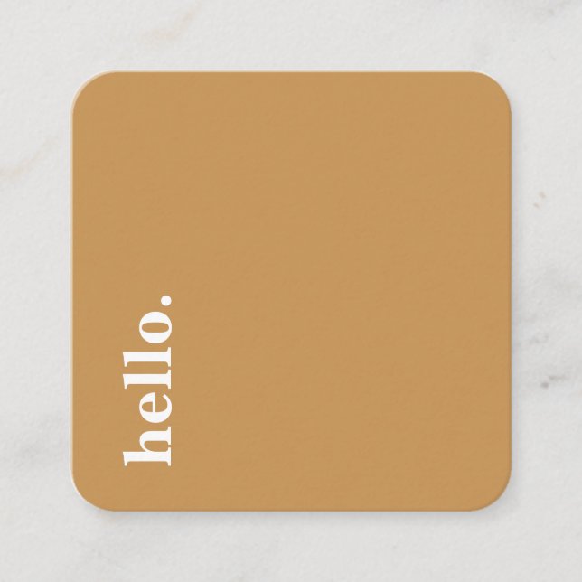 Bonjour, Minimal, Simple, Cartes de visite de bloc (Devant)