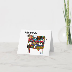 Bonjour Mon Ami - Carte de voeux pliée Vache