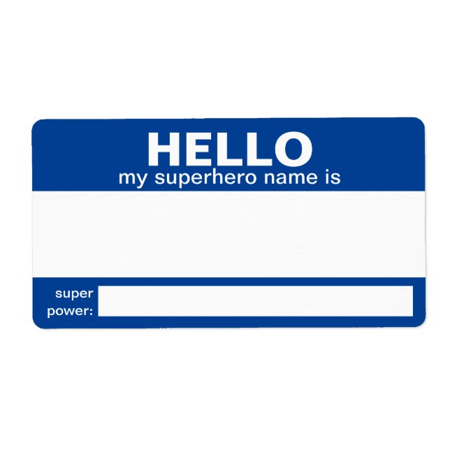 Bonjour Mon Nom Est.... badge / autocollant / étiq (Devant)