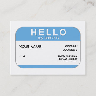 Bonjour mon nom est carte de profil