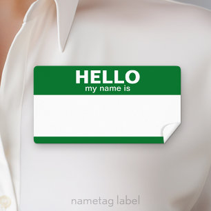 Bonjour mon nom est — étiquette classique