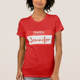 Bonjour mon nom est le T-shirt nommé d'étiquette