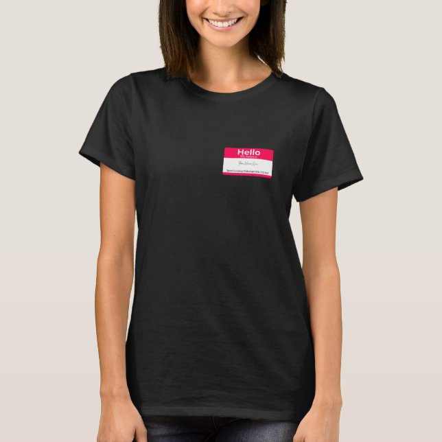 "Bonjour mon nom est..." T-shirt Pathologie de la  (Devant)