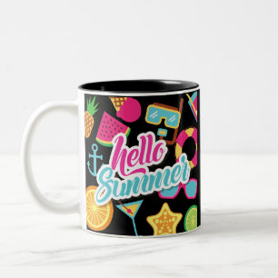 Bonjour Mug à café à deux tons été