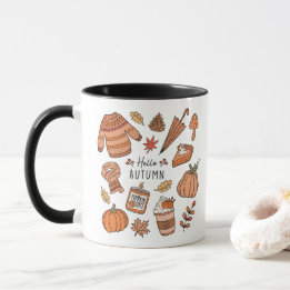 Bonjour Mug Automne, Mug Vibes Automne, Doodle Rét