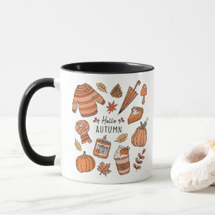 Bonjour Mug Automne, Mug Vibes Automne, Doodle Rét
