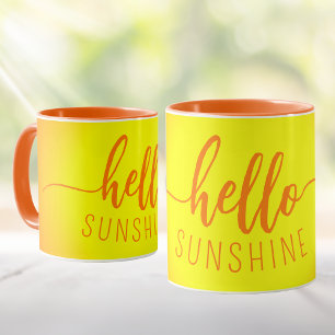 Bonjour Mug Orange et Jaune Sunshine