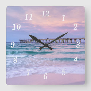 Bonjour Navarre Beach Pier Horloge murale