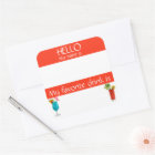 Bonjour Nom Balise Sticker Badge Drôle Boisson Coc