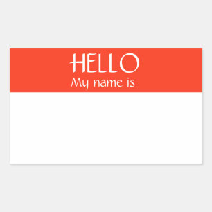 Bonjour Nom Balise Sticker Badge Mon nom est
