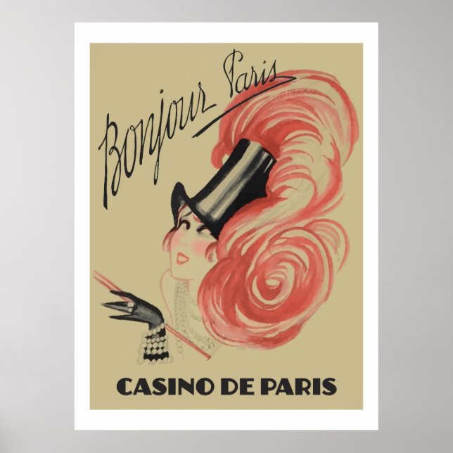 Bonjour Paris ("Casino de Paris" vintage ads) Poster (Front)