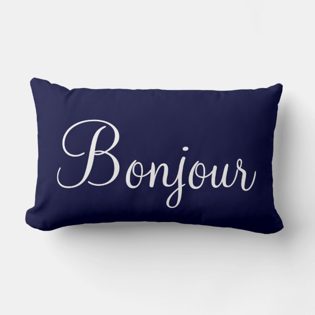 Bonjour Paris Lumbar Coussin (Recto)