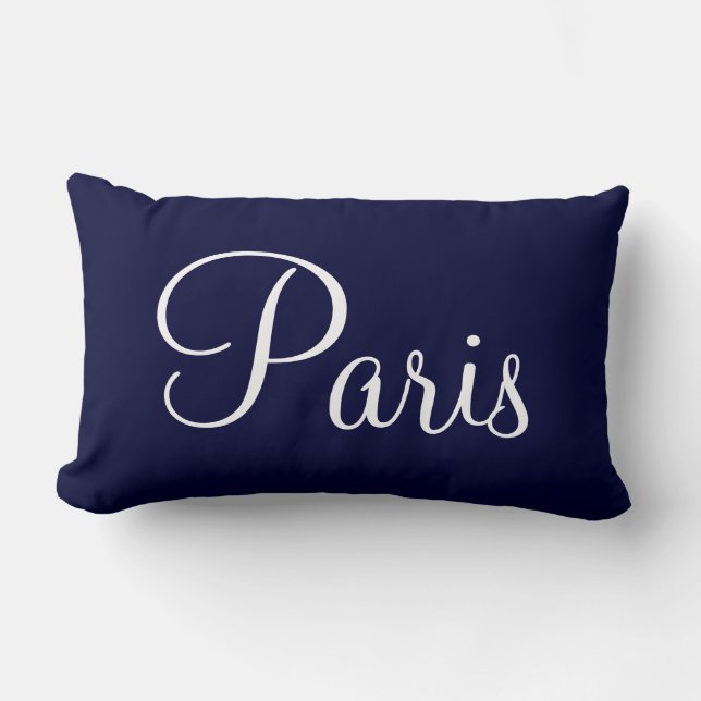 Bonjour Paris Lumbar Pillow (Front)