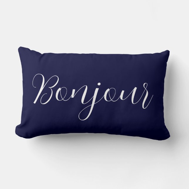 Bonjour Paris Lumbar Pillow (Front)