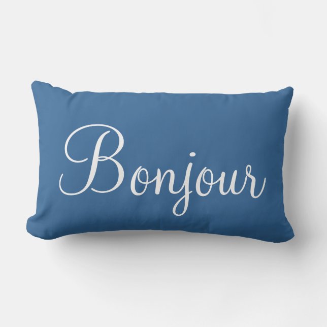 Bonjour Paris Lumbar Pillow (Front)