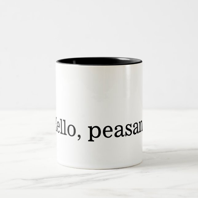 "Bonjour, paysan." tasse à deux tons (Centre)
