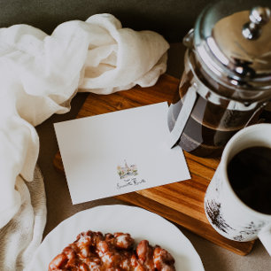 Bonjour Personalized Parisian Watercolor Card