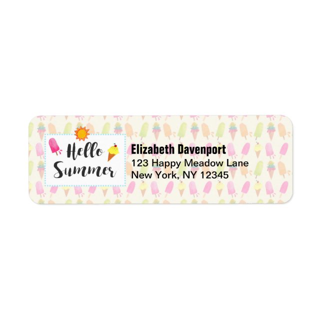Bonjour Popsicles d'été et crème glacée (Devant)