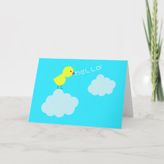 Bonjour poussin ! Carte de voeux