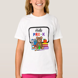 Bonjour Pré-K School Bear Girl's T-shirt 2