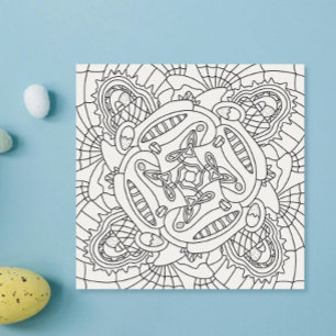 Bonjour Printemps : Bonne carte de coloriage de Pâ