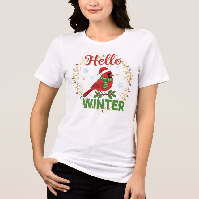 Bonjour Pullover Cardinal d'Hiver – Esprit Saisonn (Recto)