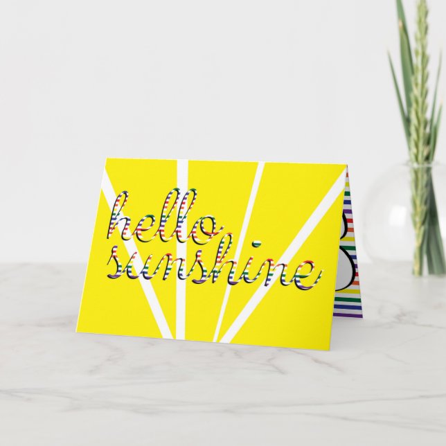 Bonjour soleil ! Carte de voeux (Devant)