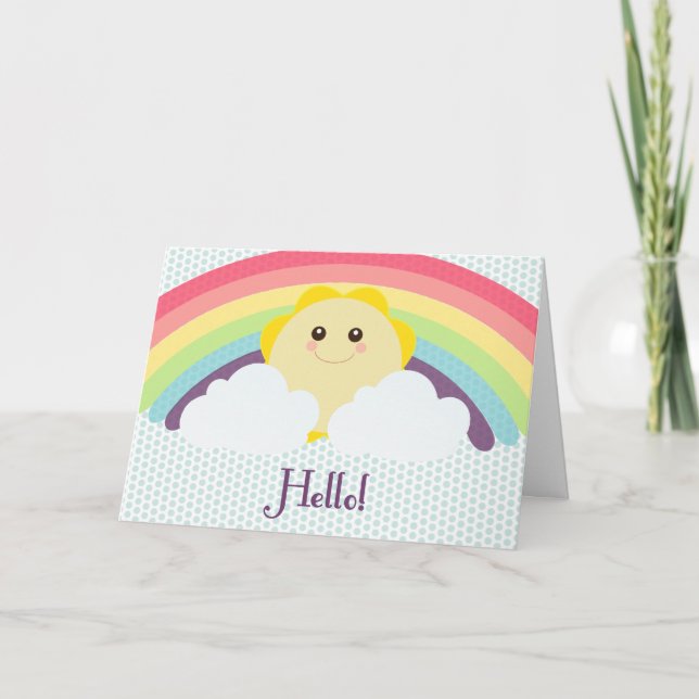 Bonjour soleil ! Carte de voeux (Devant)