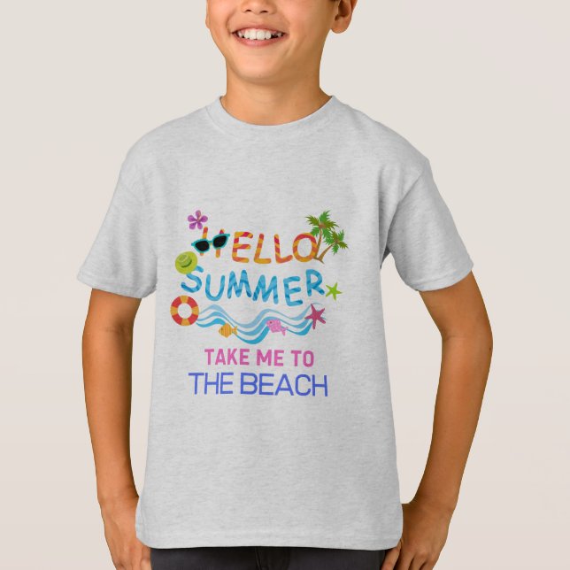Bonjour Summer Sea Beach Party T-shirt (Devant)