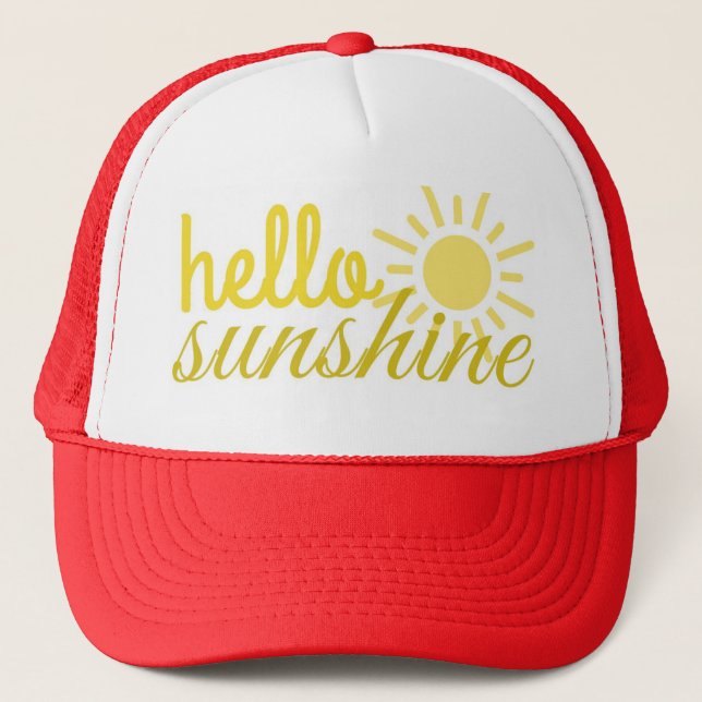 Bonjour Sunshine Casquette d'été pour camion femme (Devant)
